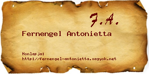 Fernengel Antonietta névjegykártya